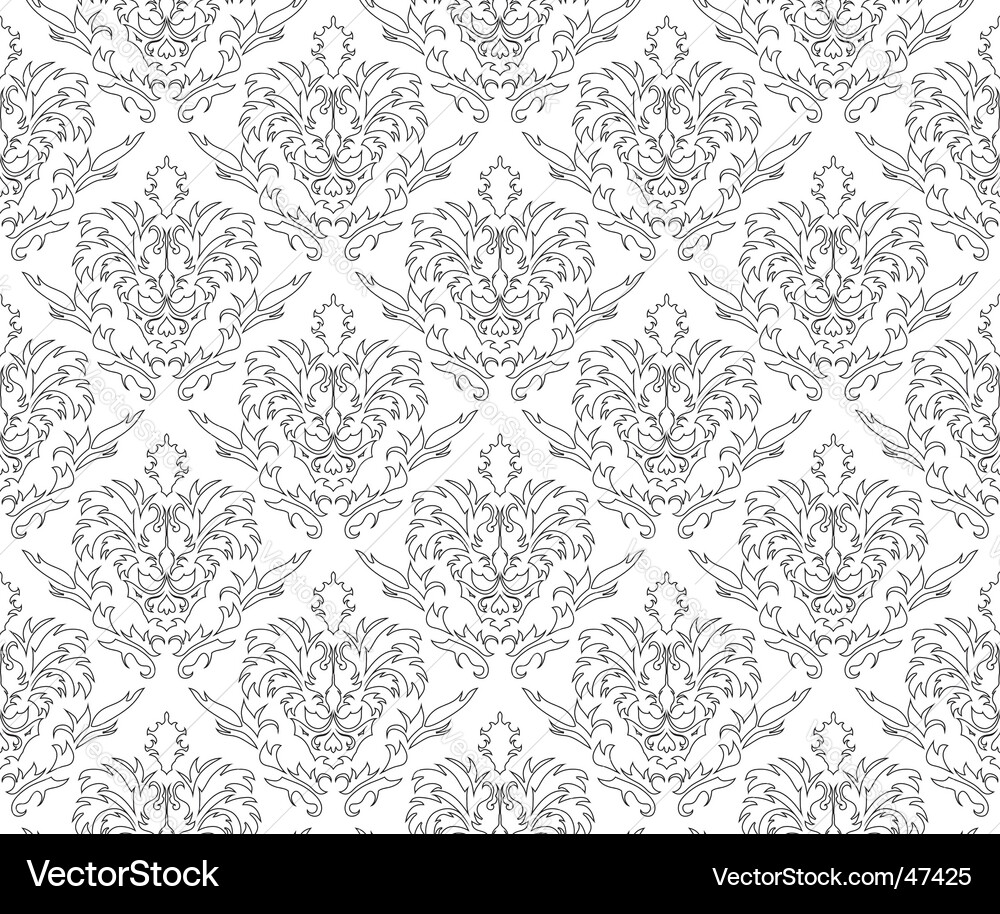 Elegant Damask Pattern vector image