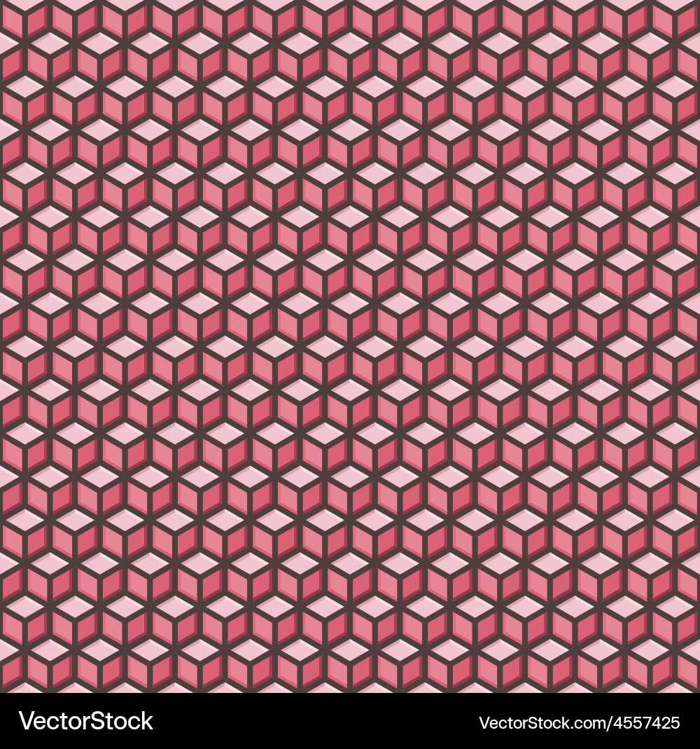 Red Cube Pattern Vector Image