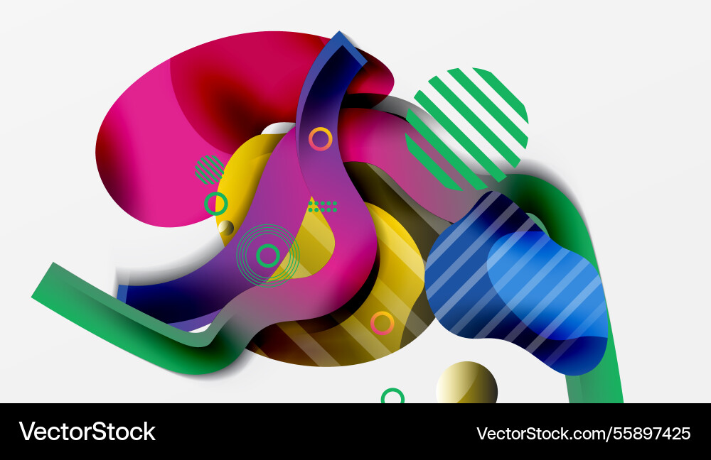 Vibrant abstract background overlapping shapes Vibrant abstract background overlapping shapes vector image