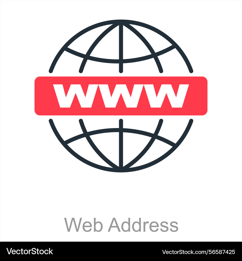 Web address icon concept Vector Image