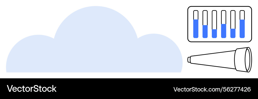 Cloud computing concept with data center Cloud computing concept with data center Vector Image
