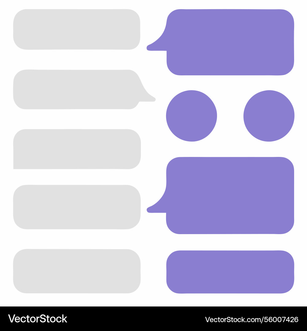 Collection of blank text message bubbles Vector Image