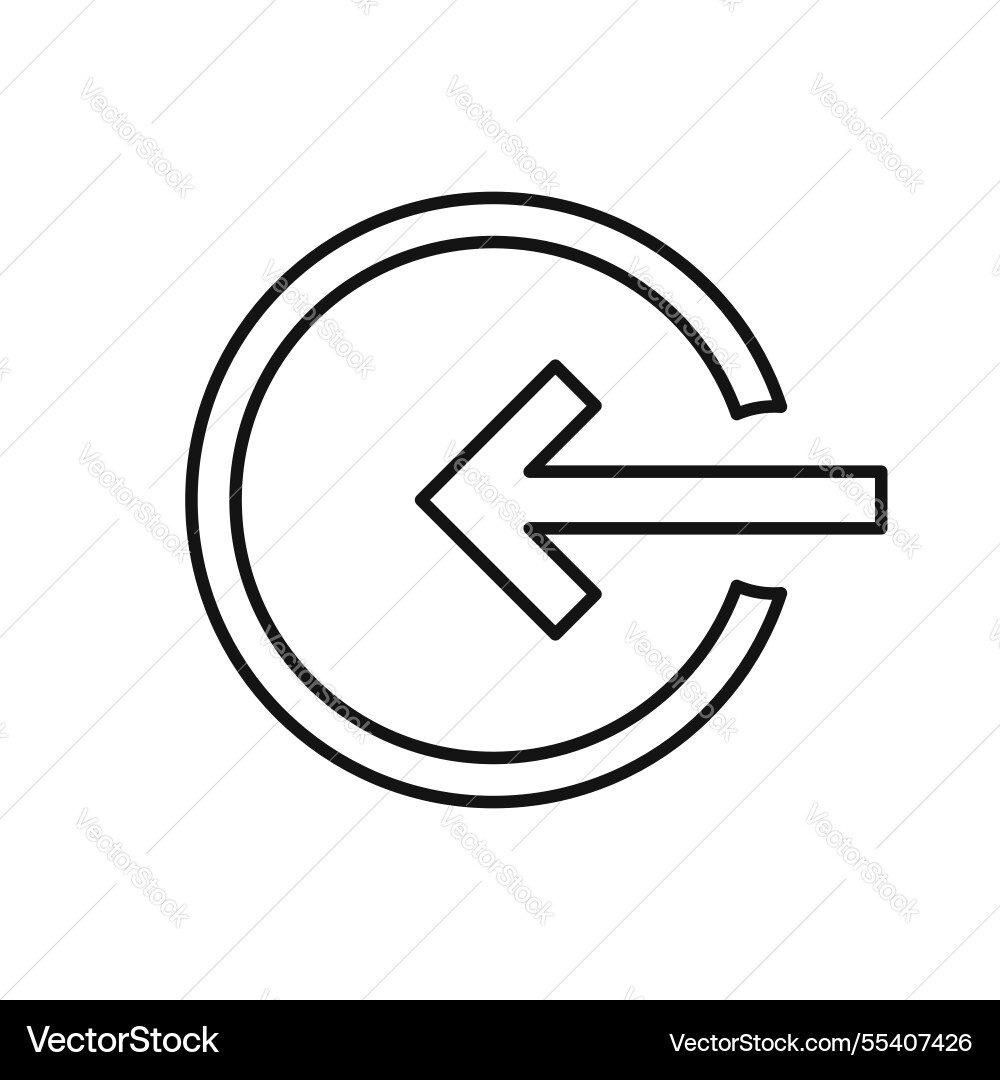 Enter icon simple thin line Vector Image