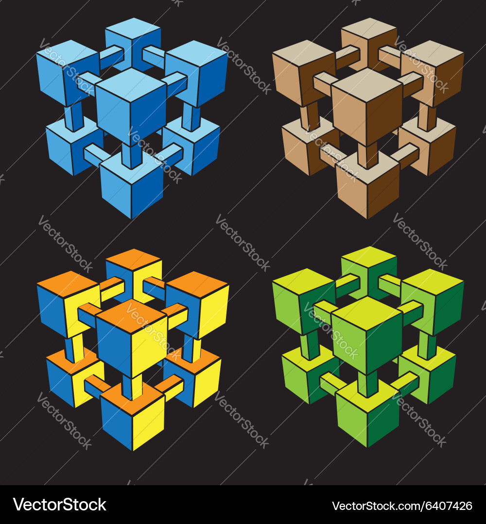 Geometric structure in color Vector Image