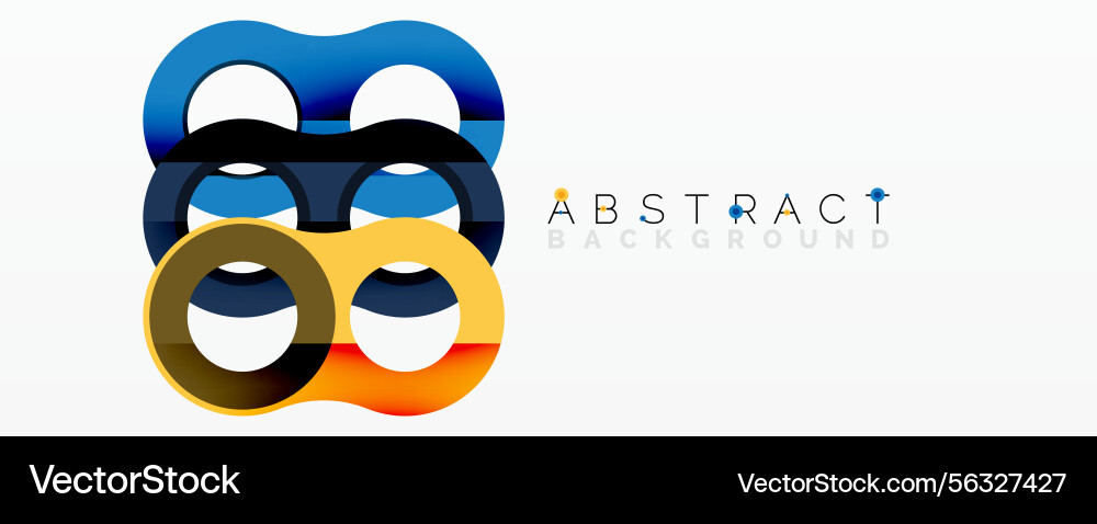 Colorful abstract design features layered looping Colorful abstract design features layered looping Vector Image
