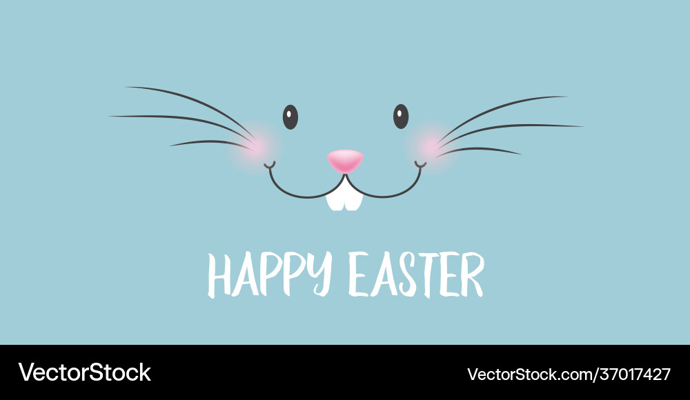 Cute Easter Bunny Banner Royalty Free Vector Image