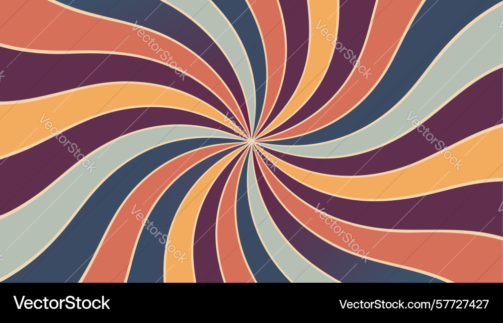 Dynamic radial swirl pattern in colorful abstract vector image