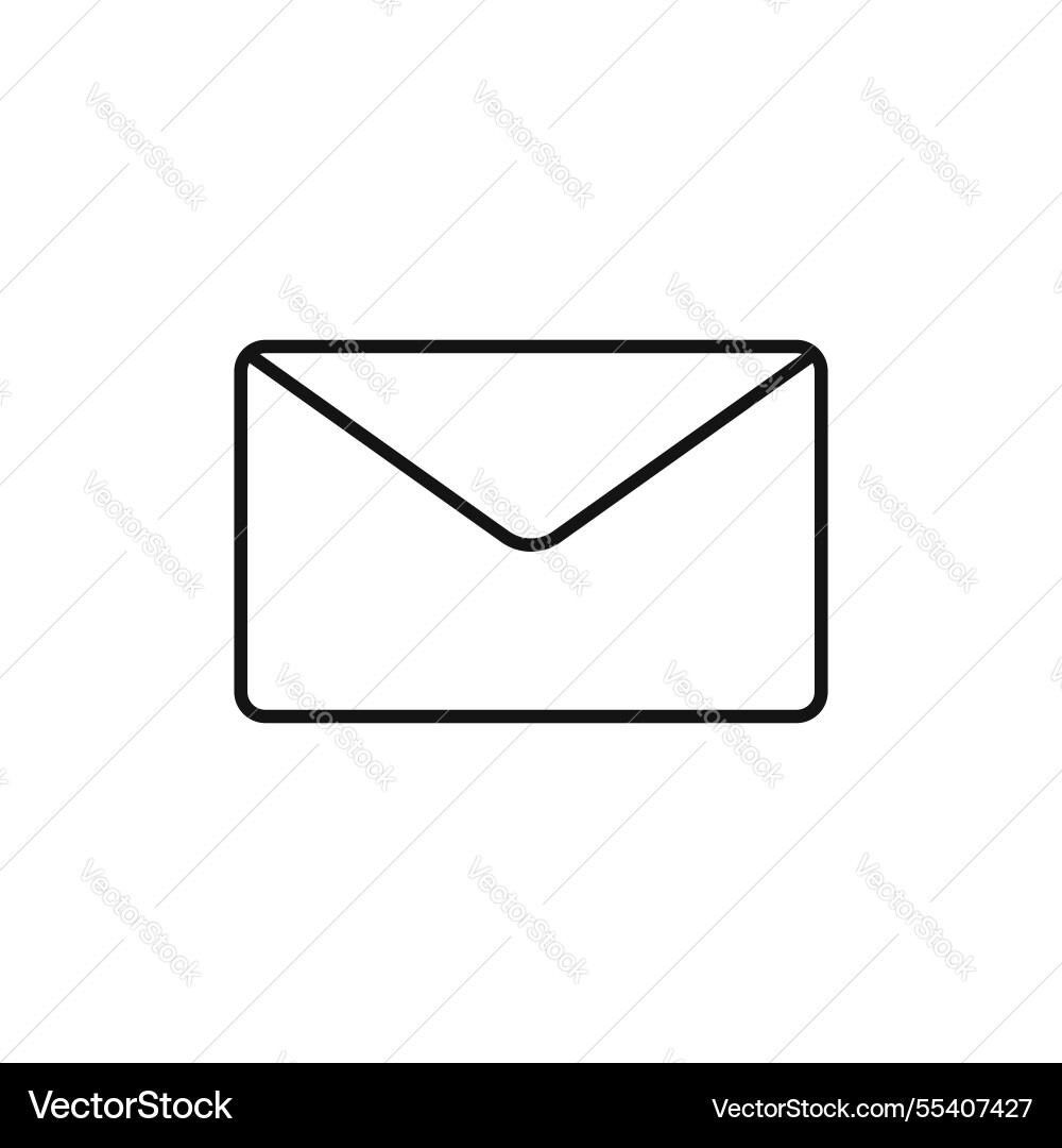 Envelope icon simple thin line Vector Image
