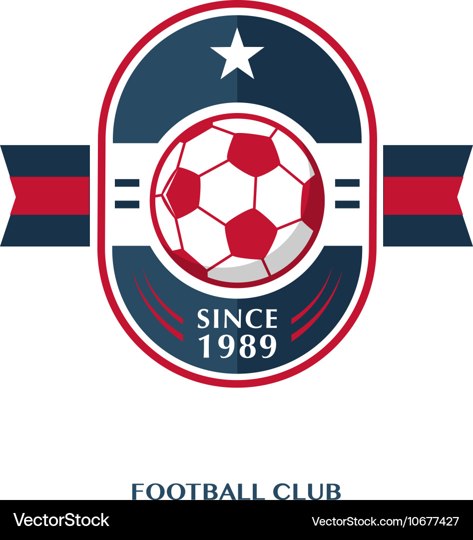 Football badge 8 Vector Image