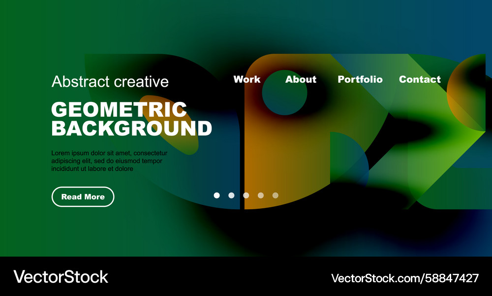 Geometric Website Header - Modern Abstract Vector Image