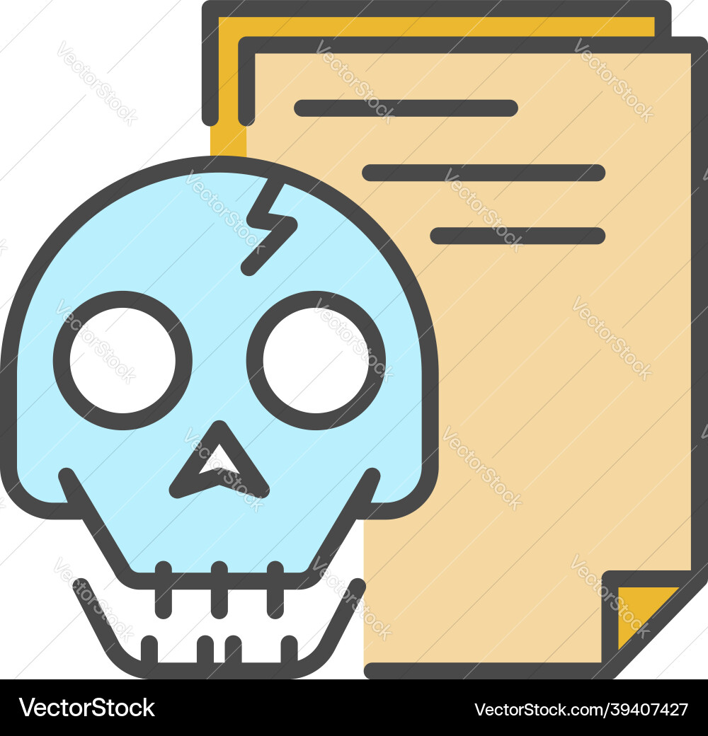 Hack document icon color outline Hack document icon color outline Vector Image