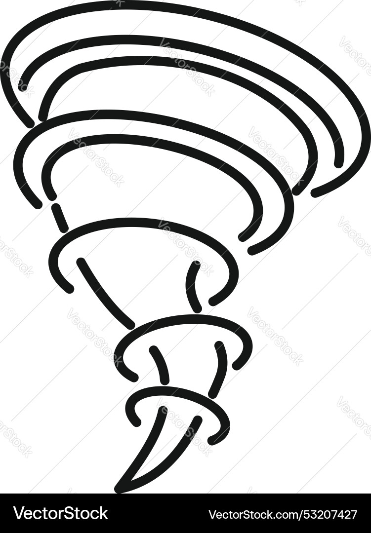 Hurricane tornado rotating while moving fast over Hurricane tornado rotating while moving fast over Vector Image