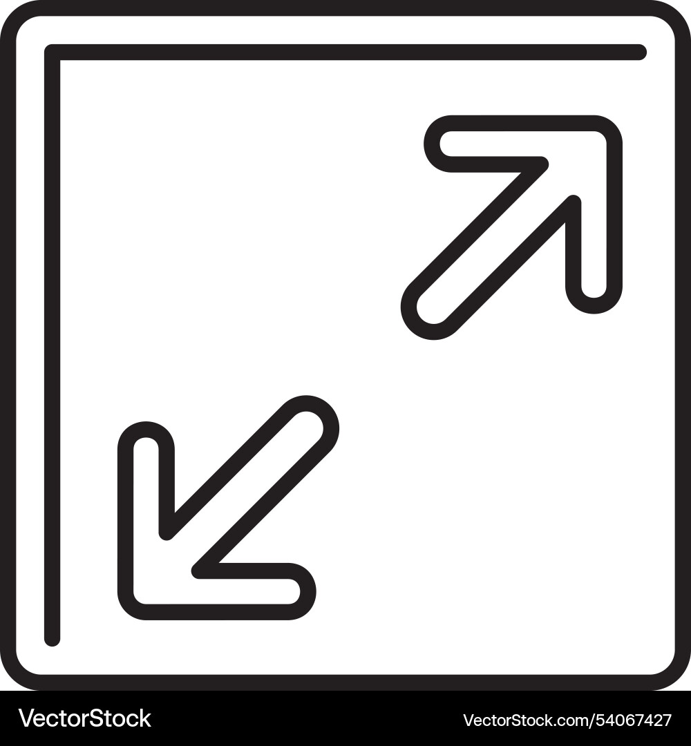 Resize line icon design Vector Image