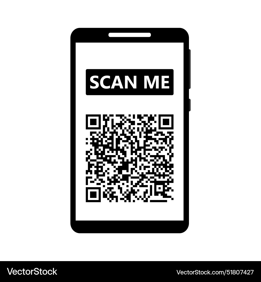 Scan me sign information by qr code Scan me sign information by qr code vector image