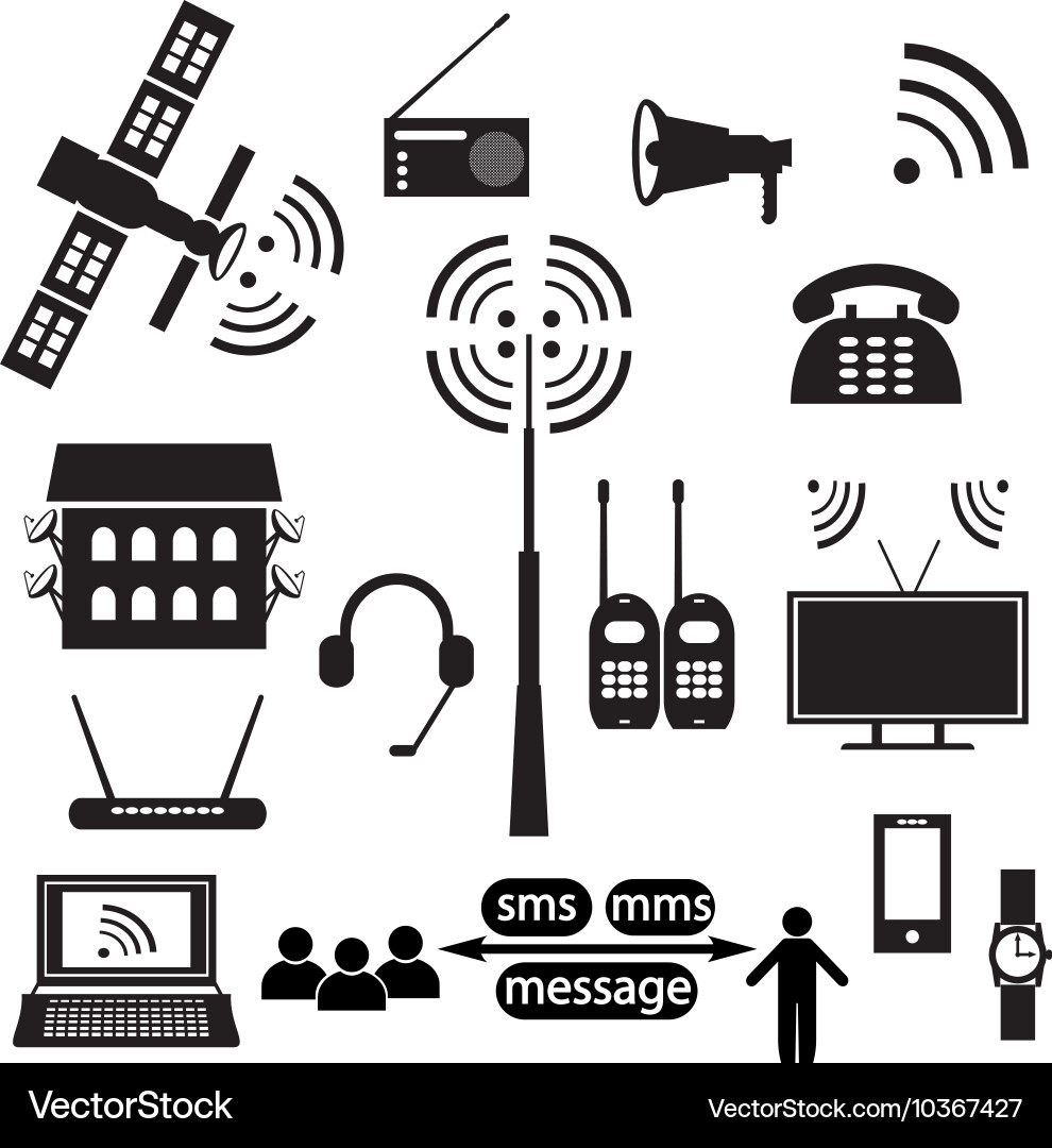 Set of communication icons vector image