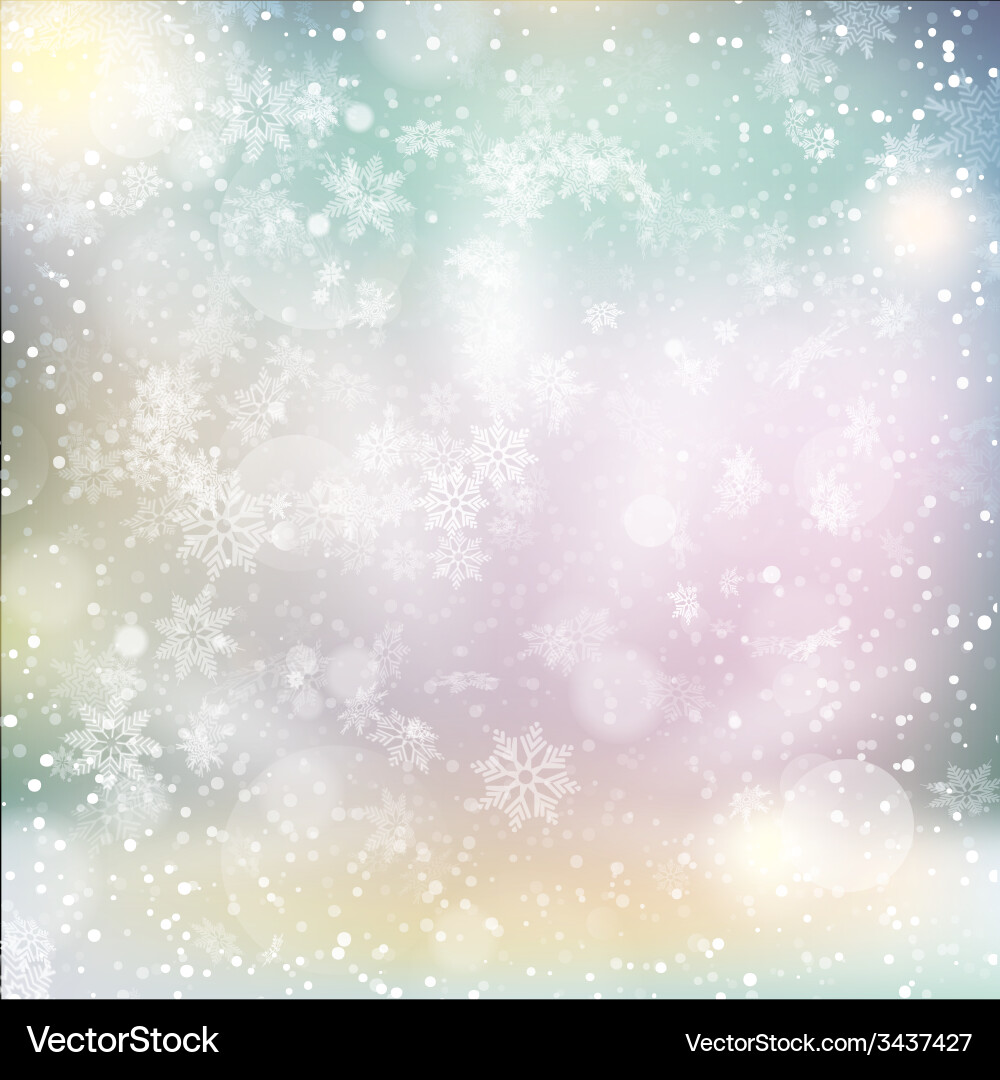 Sparkling Winter Snowflake Background vector image