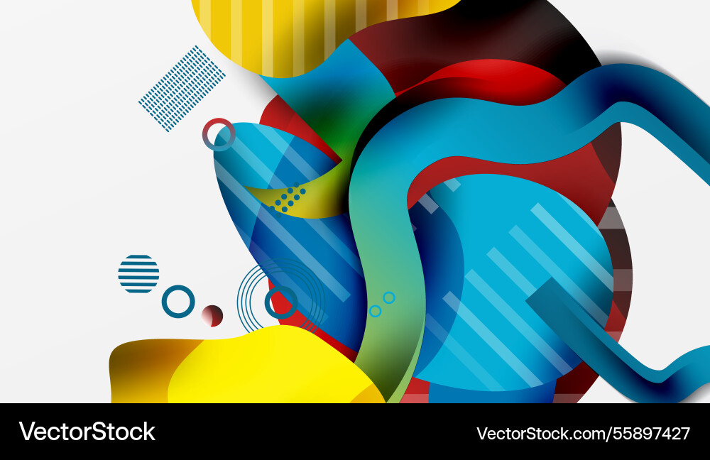 Vibrant abstract background overlapping shapes Vibrant abstract background overlapping shapes Vector Image