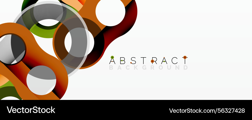 Abstract design features overlapping circles Vector Image
