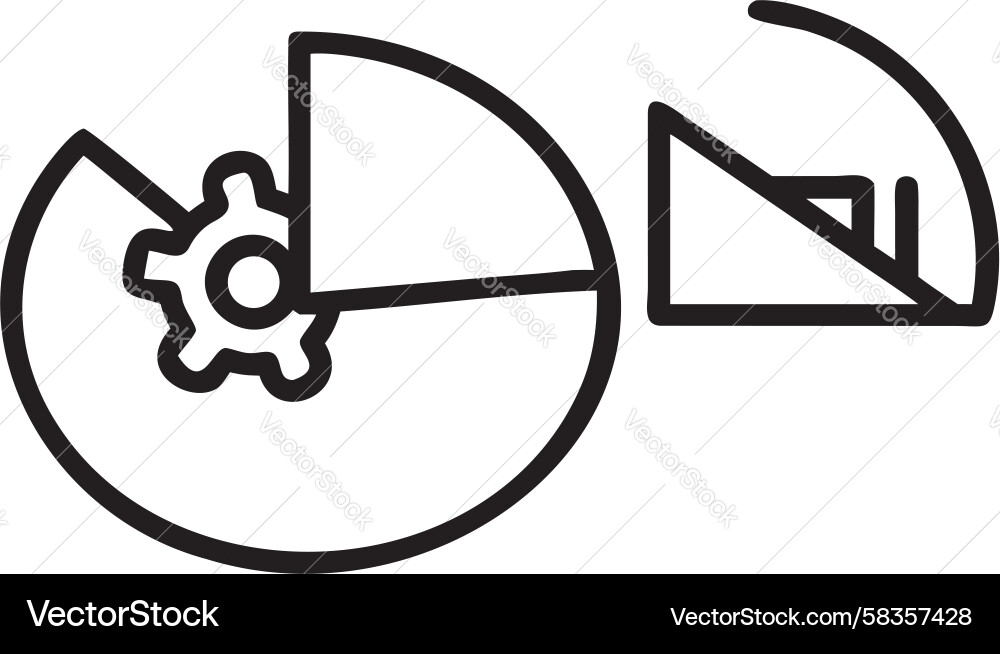 Data Control Pie Chart Settings Vector Image