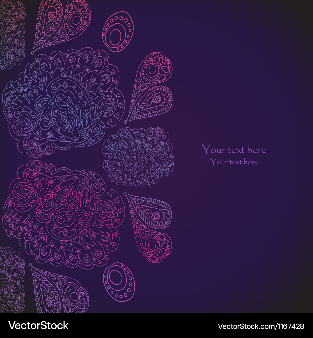 Gradient vintage pattern on dark background Vector Image