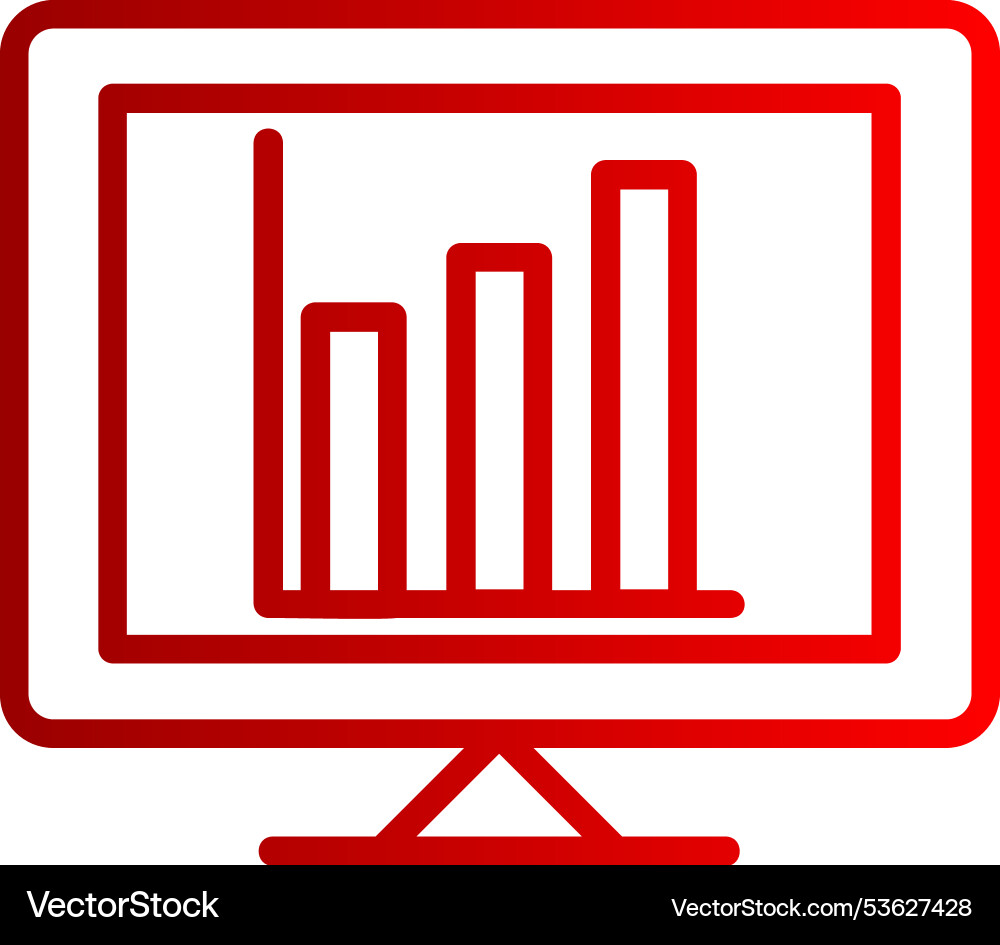 Graph line gradient icon Vector Image