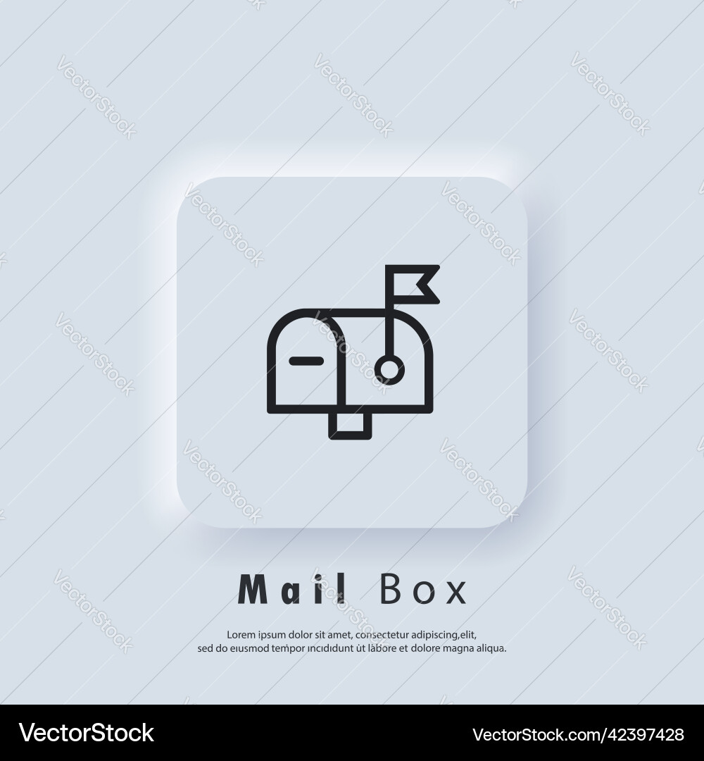 Mail box icon newsletter logo envelope email Mail box icon newsletter logo envelope email vector image