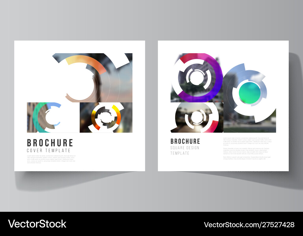 Minimal layout two square format Minimal layout two square format vector image