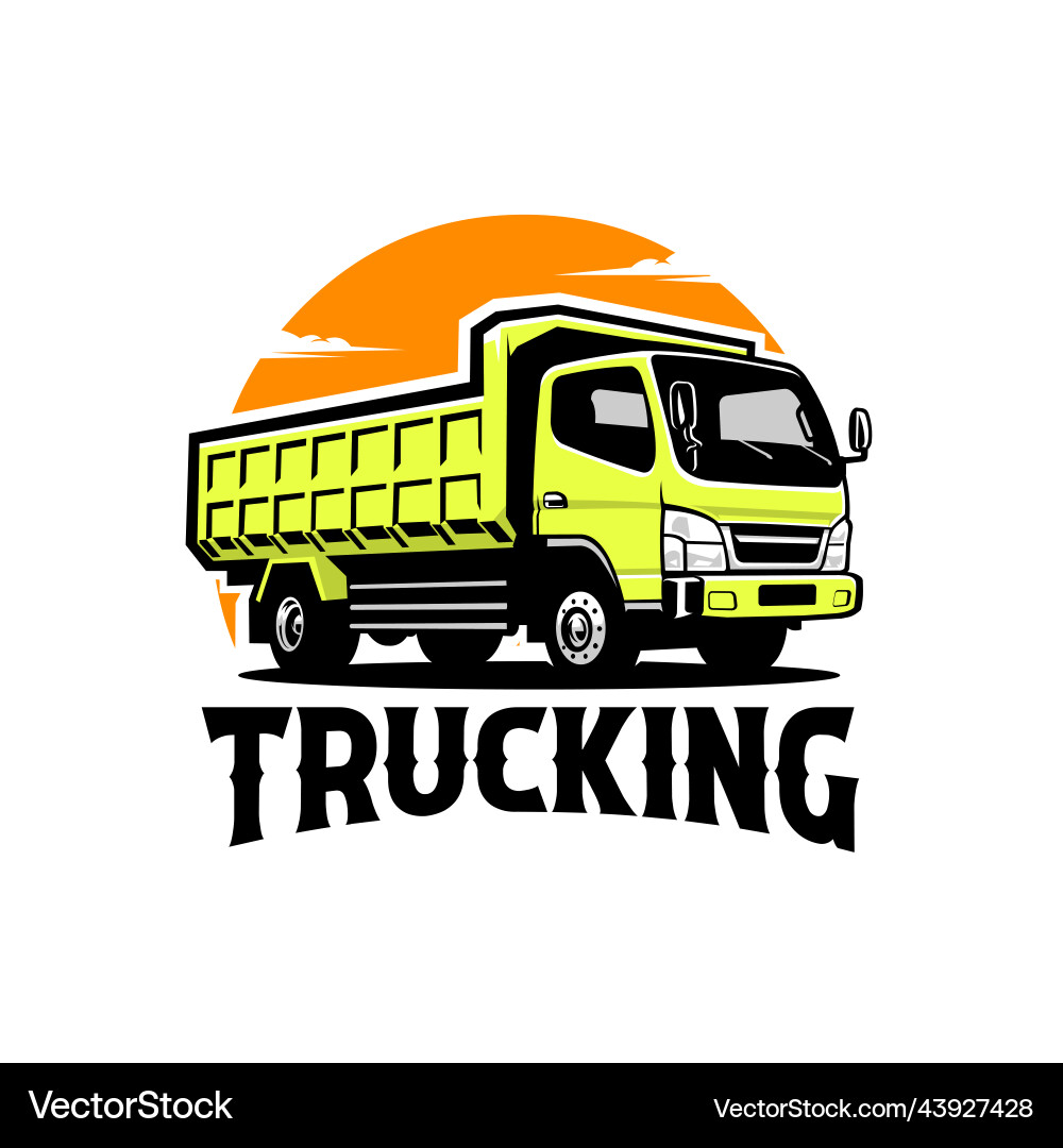 Premium Lkw Logo Silhouette Premium Lkw Logo Silhouette vektorbild