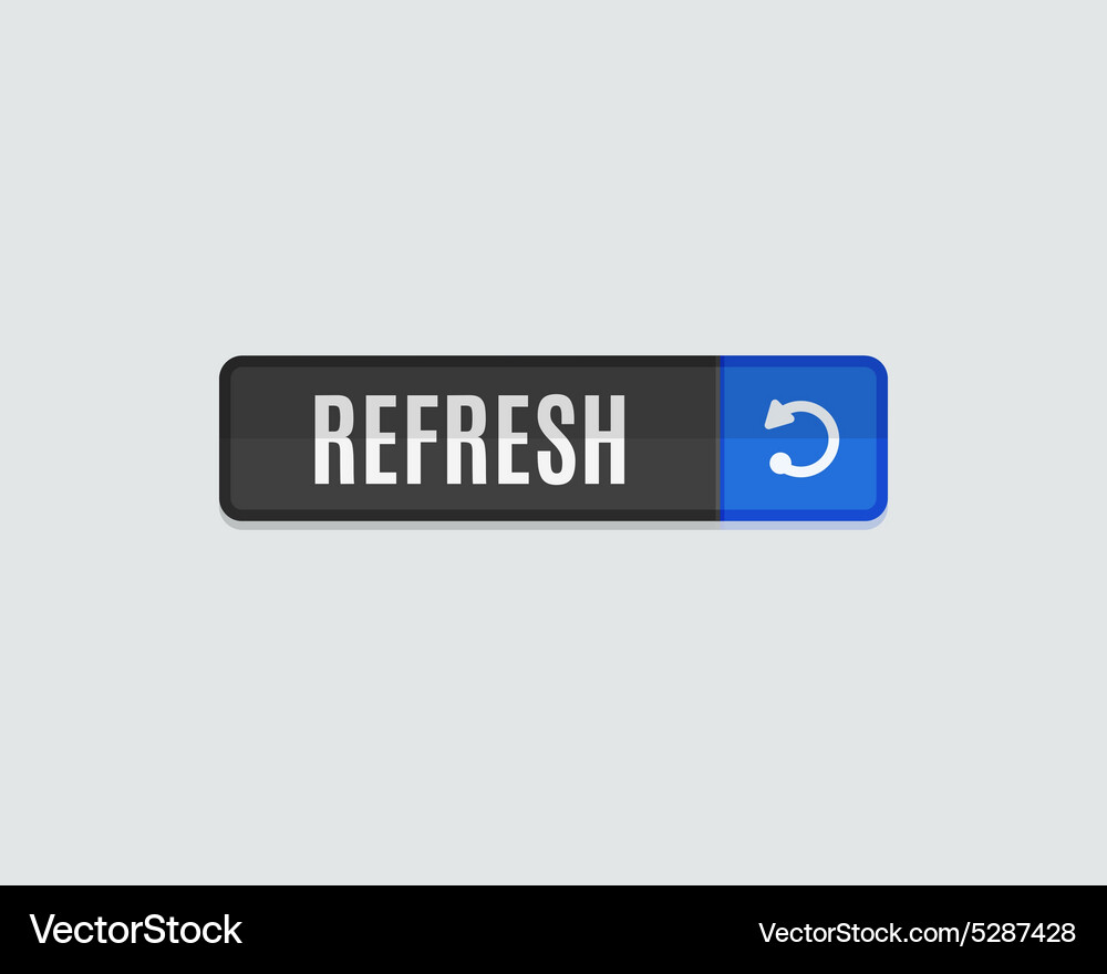 Refresh web button flat modern design Vector Image