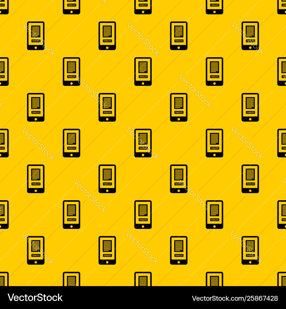 Translate application on a smartphone pattern Translate application on a smartphone pattern Vector Image