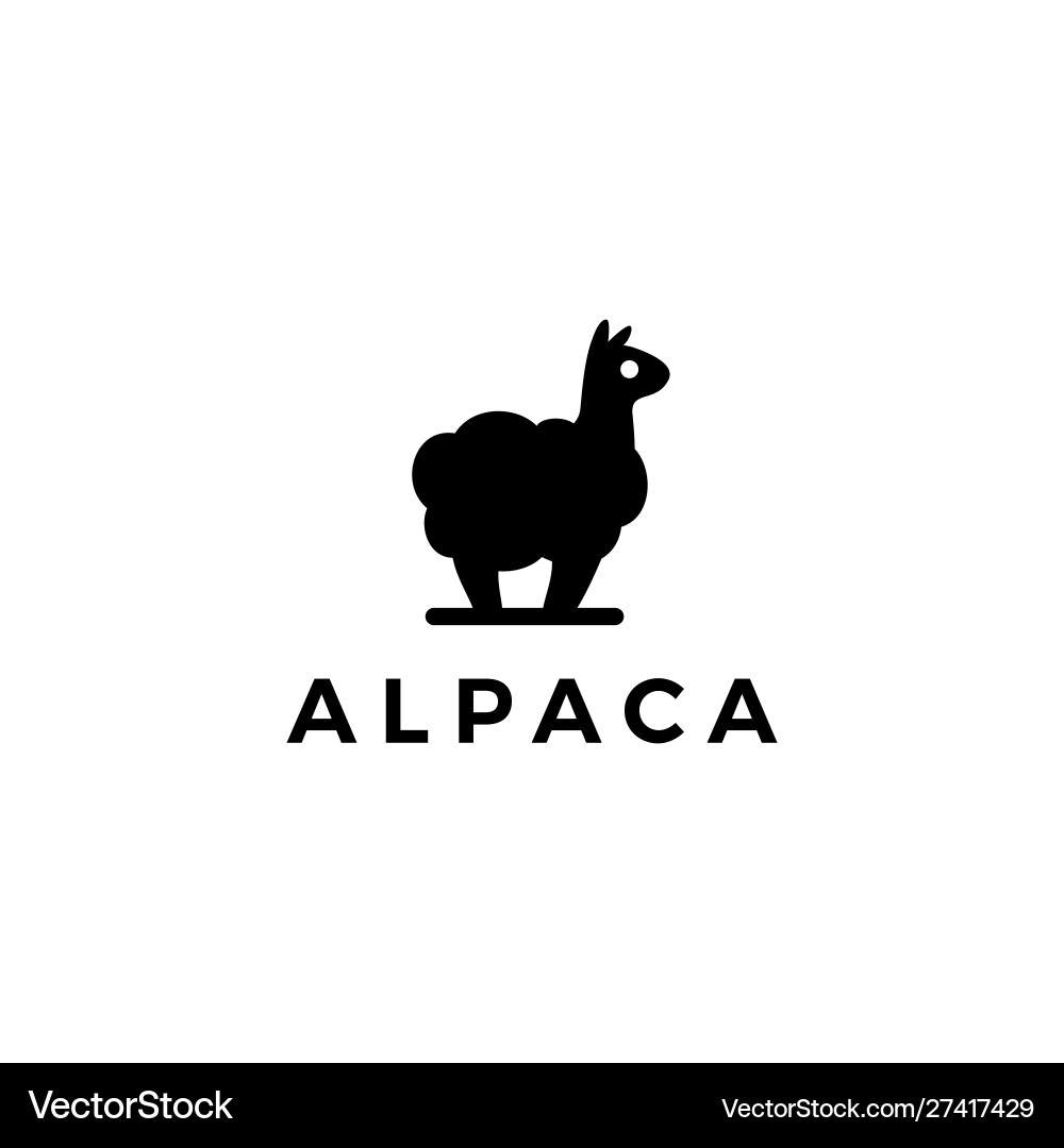 Alpaca llama logo icon