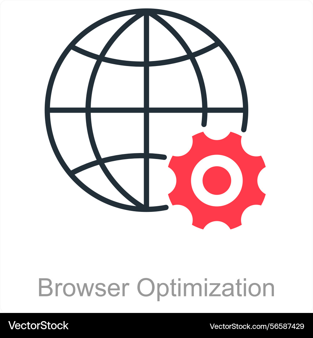 Browser optimization icon concept Vector Image