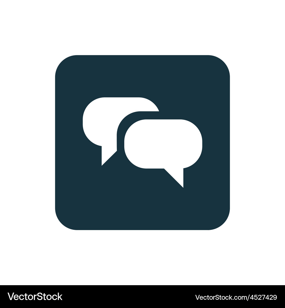 Conversation icon rounded squares button Vector Image