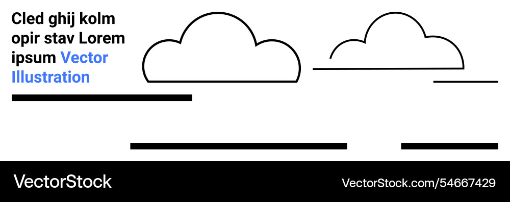 Minimalist cloud with text elements Minimalist cloud with text elements Vector Image