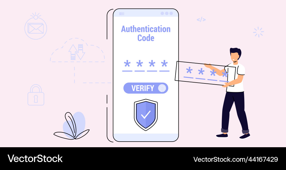 Otp-Authentifizierung sichere Verifikation Einmal Otp-Authentifizierung sichere Verifikation Einmal Vektorbild