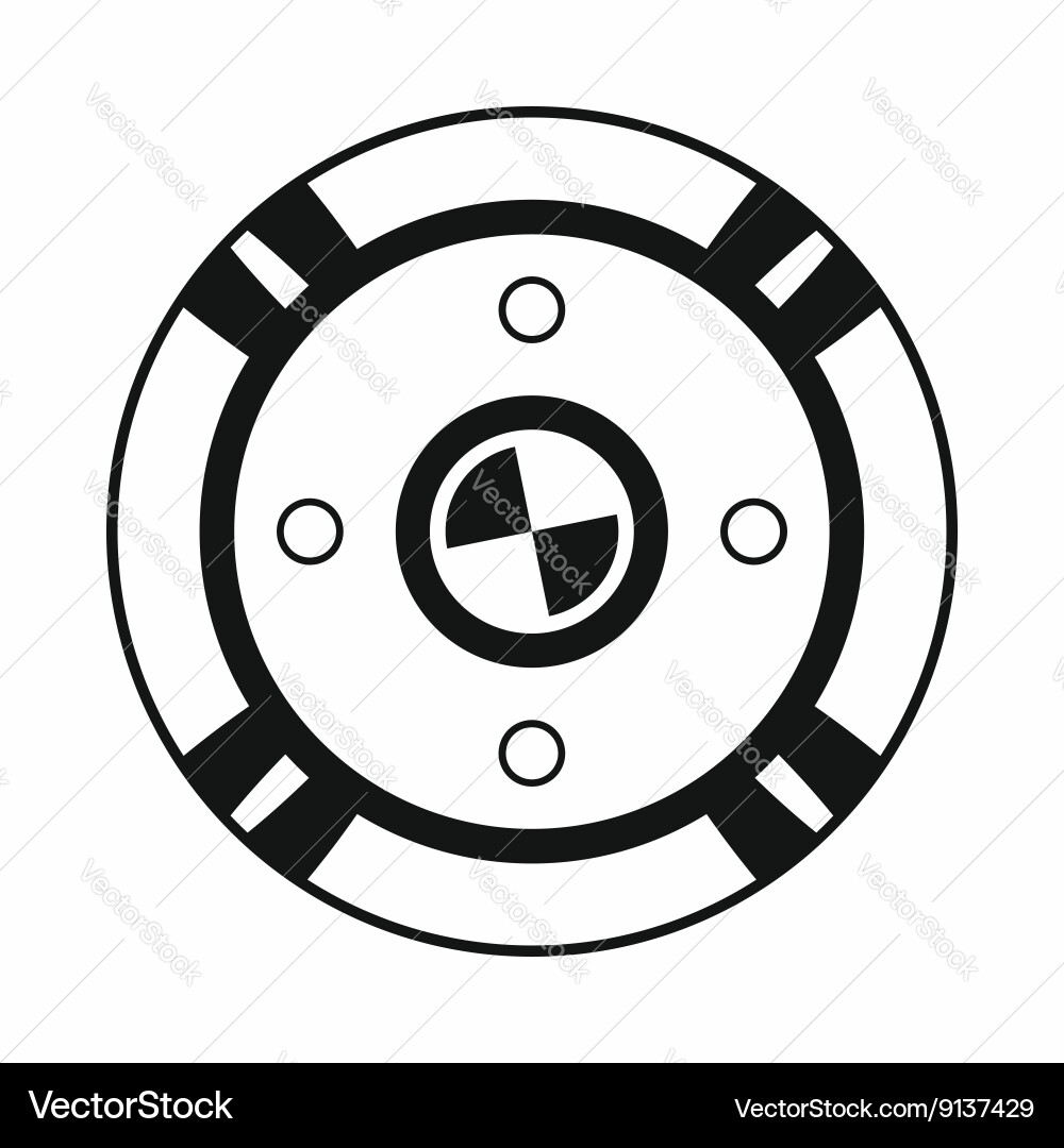 Shield icon simple style Vector Image