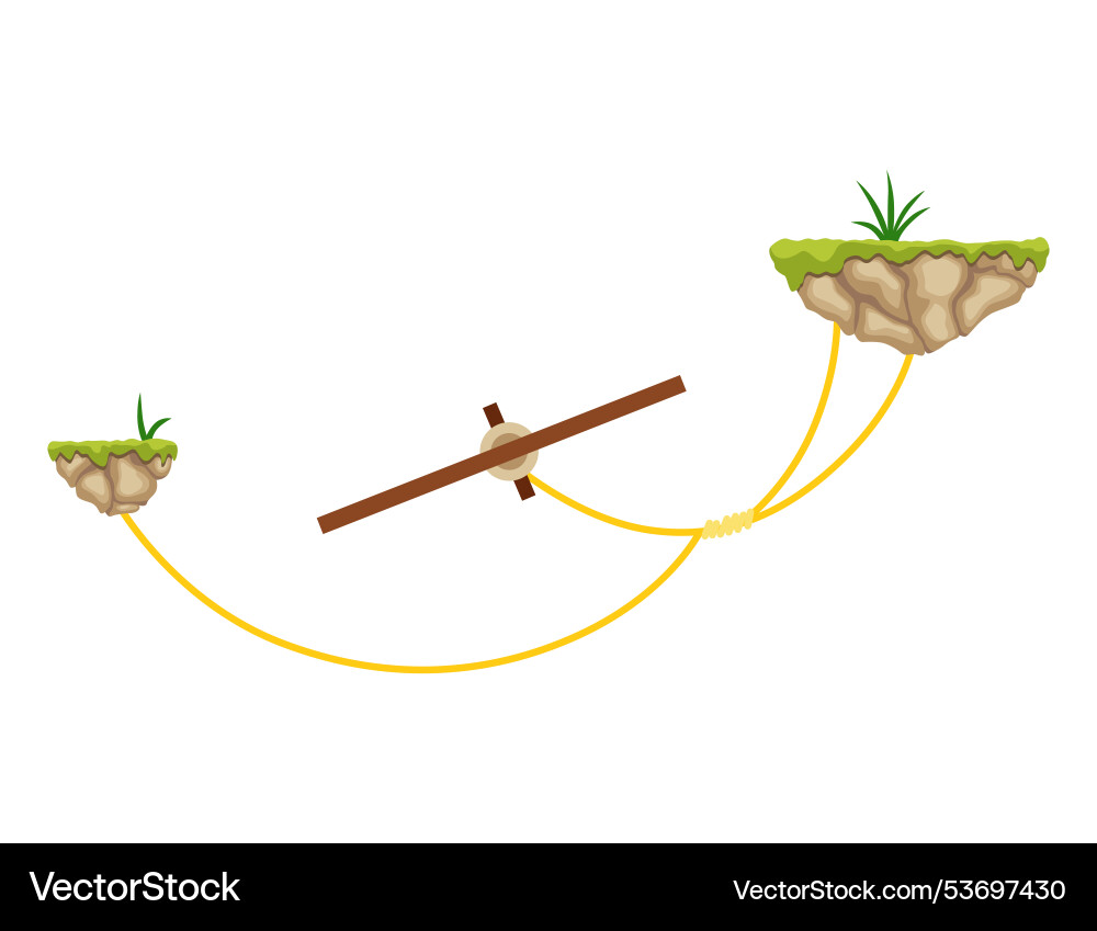 Floating island design element for a fantasy Floating island design element for a fantasy vector image