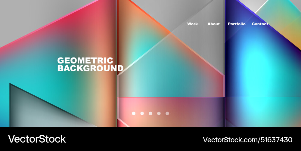 Gradient triangle geometric minimal wallpaper Vector Image