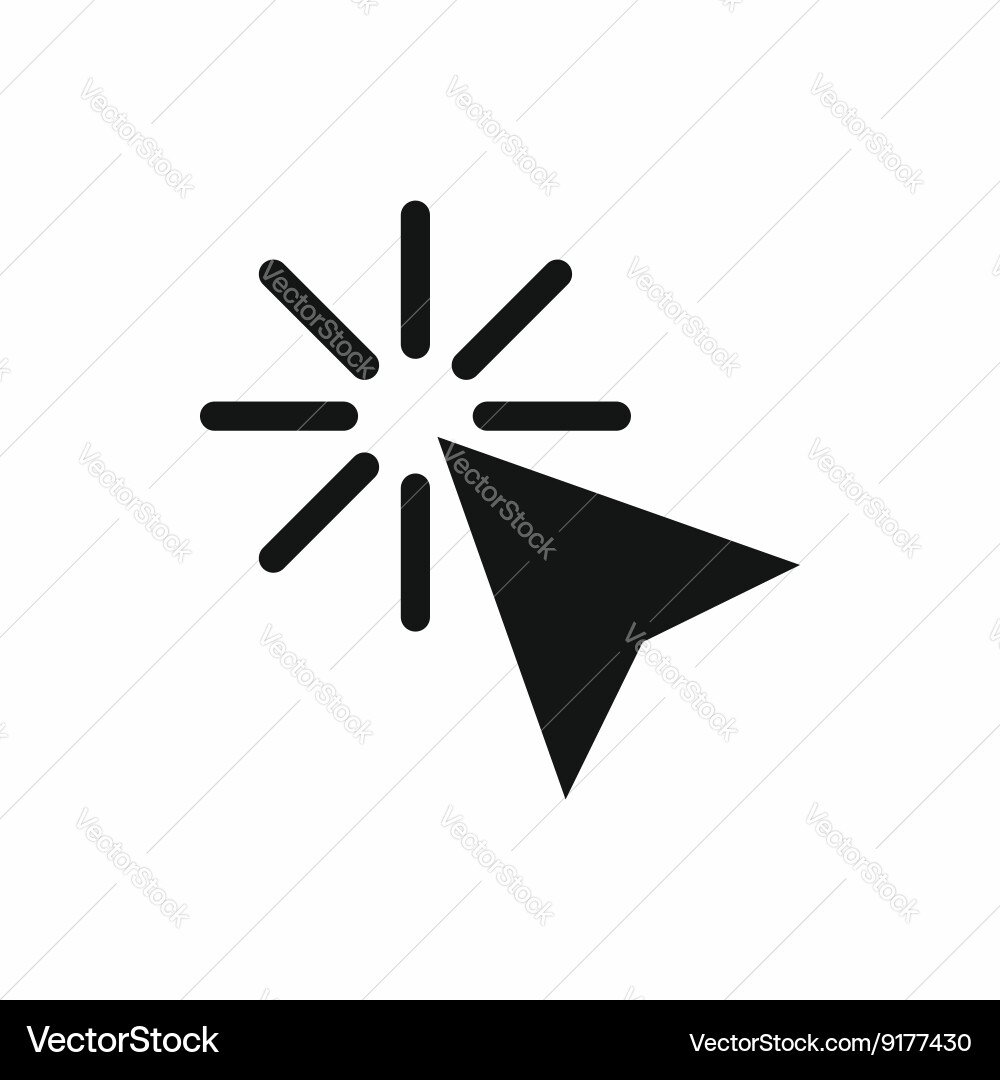 Simple Click Pointer Icon vector image