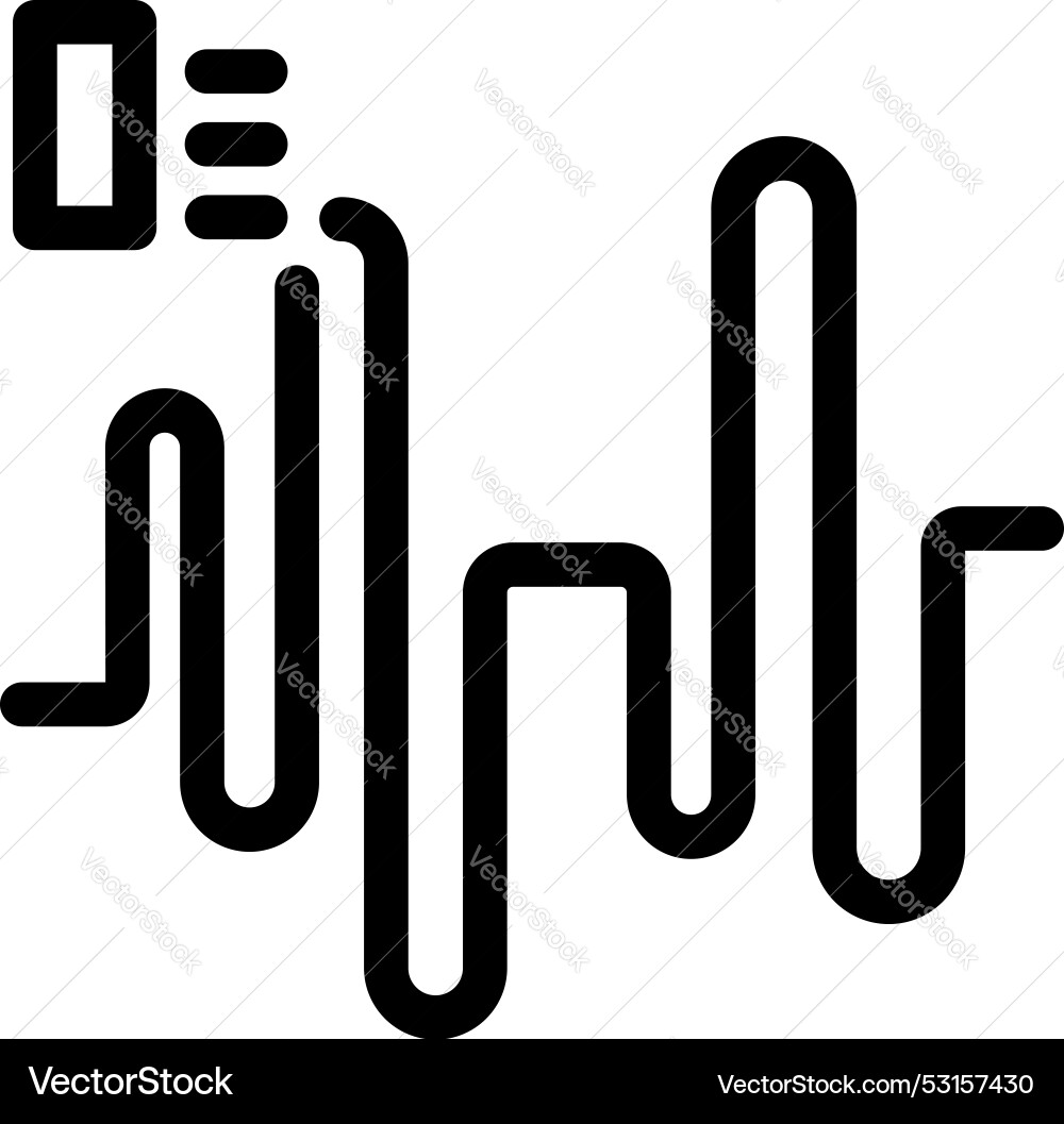 Sound wave generating from smartphone icon Sound wave generating from smartphone icon vector image