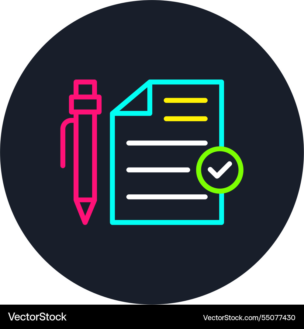 Test line multi color icon Vector Image