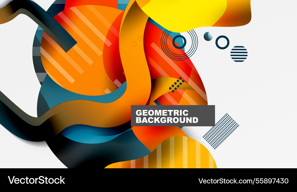 Vibrant abstract background overlapping shapes Vibrant abstract background overlapping shapes vector image