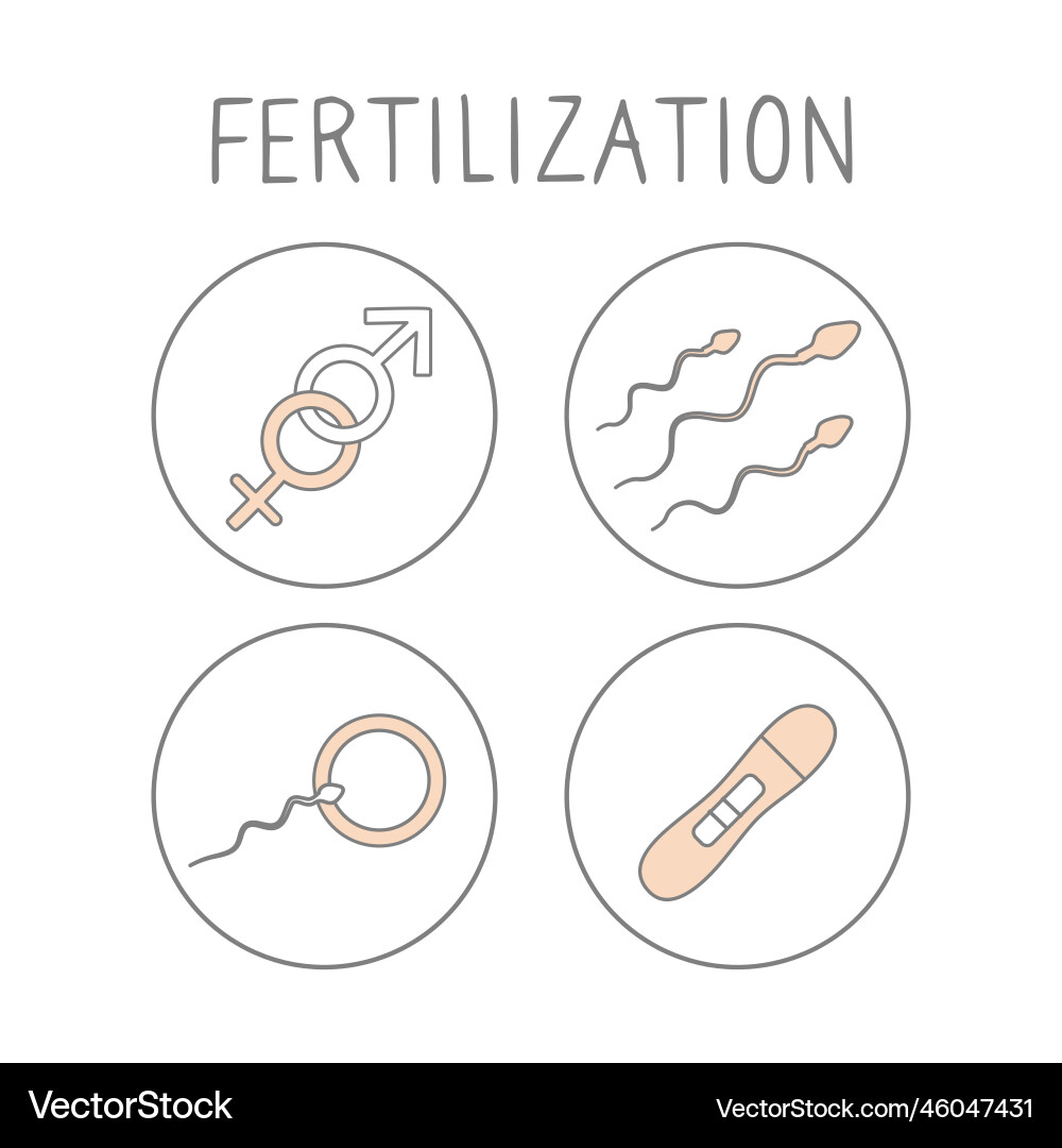 Fertilization icon set linear simple Fertilization icon set linear simple vector image