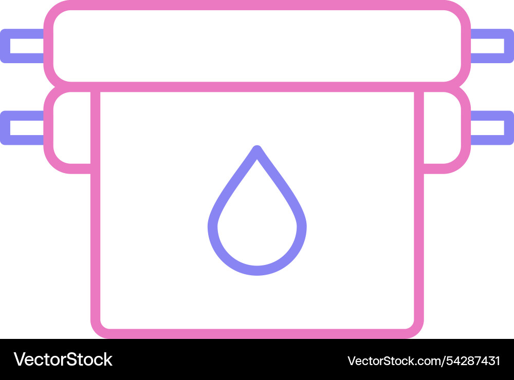 Offset line two colour icon Vector Image