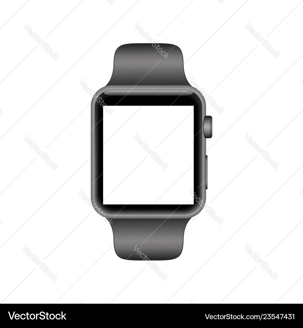 Realistic smart watch with blank empty screen Vector Image