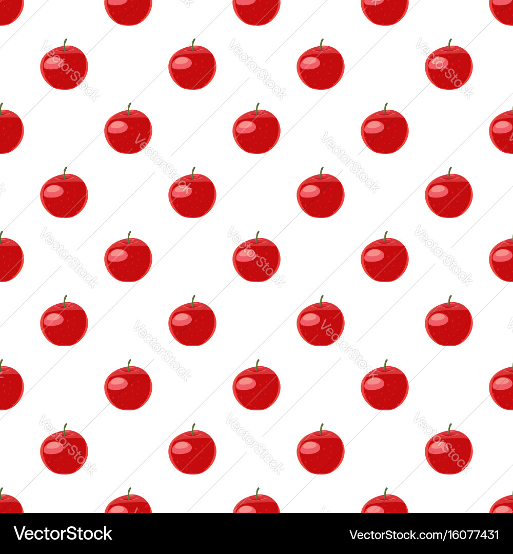 Red apple pattern Vector Image