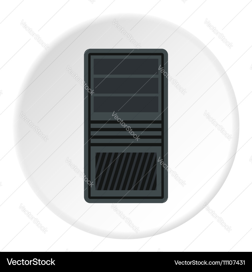 System unit of computer icon flat style vector image