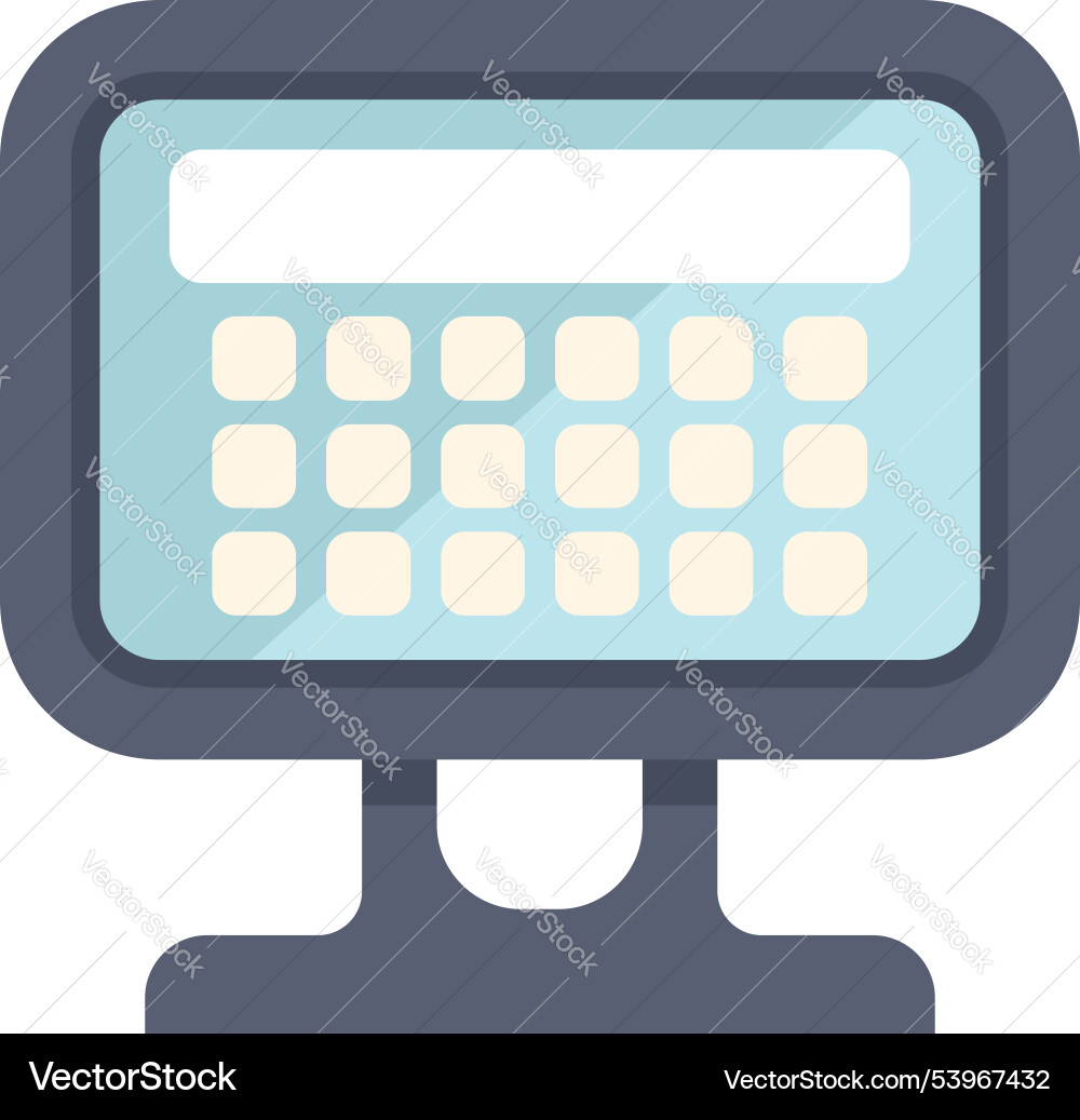 Calculator showing empty screen displaying Calculator showing empty screen displaying vector image