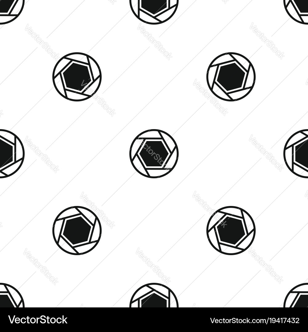 Close objective pattern seamless black Vector Image