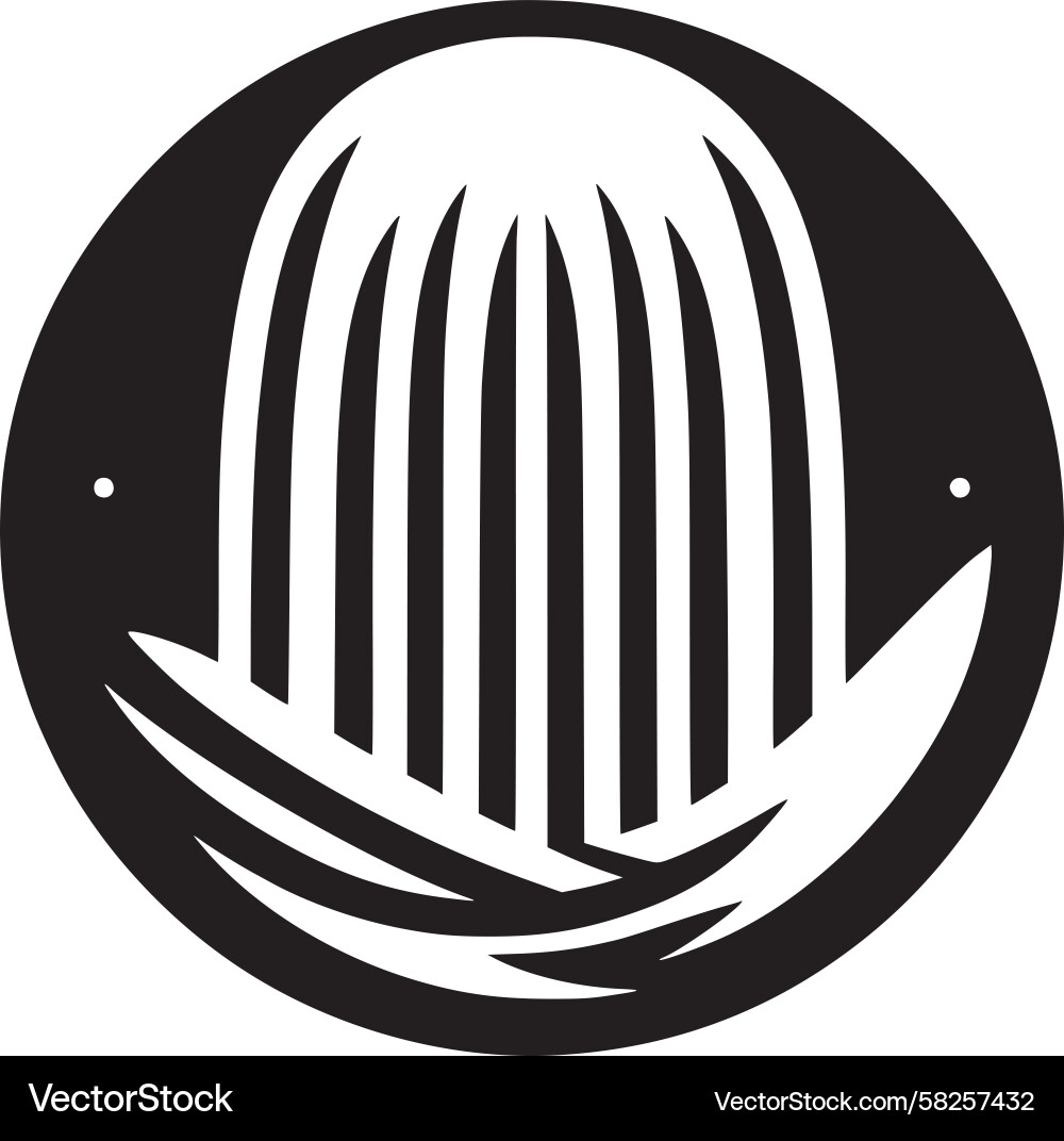 Dynamic Wave Crest Symbol Vector Image